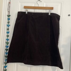 Brown corduroy skirt